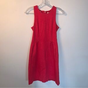 Madewell Keynote Ponte Fit Mini Dress With Pockets in Snapper Red XXS